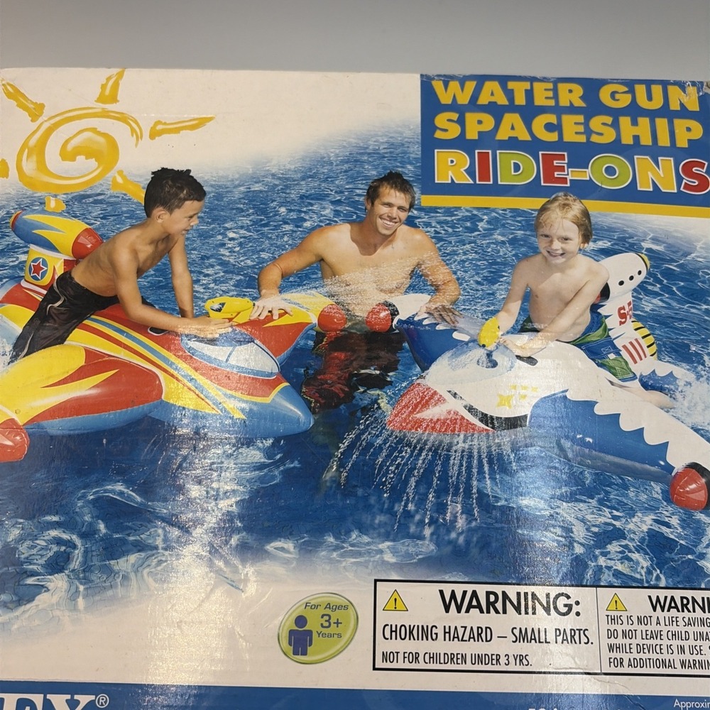 Rare 2011 Intex Water Gun Space Ship 2 Ride ons Inflatables New Never Opened - Picture 5 of 8